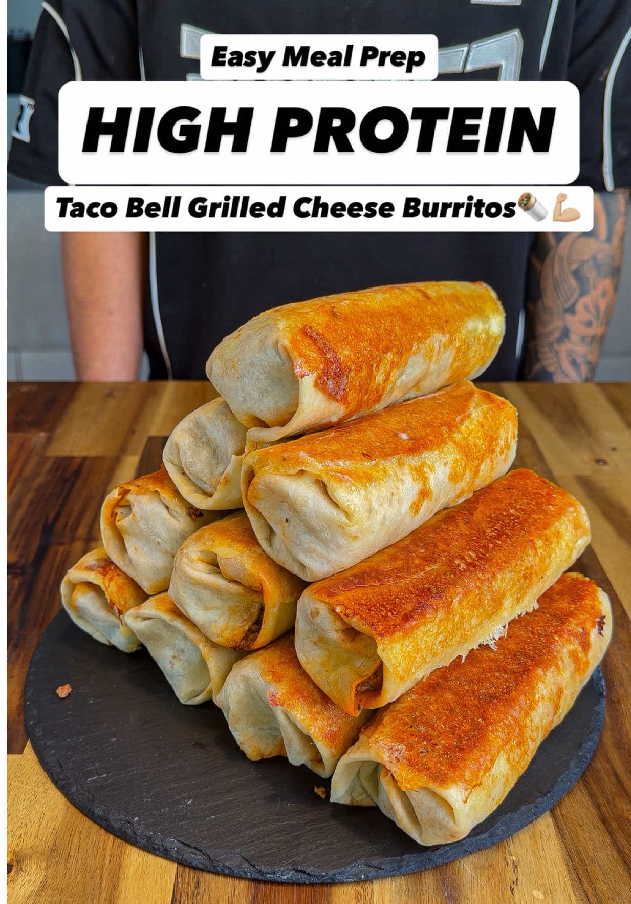High Protein Taco Bell Grilled Cheese Burrito