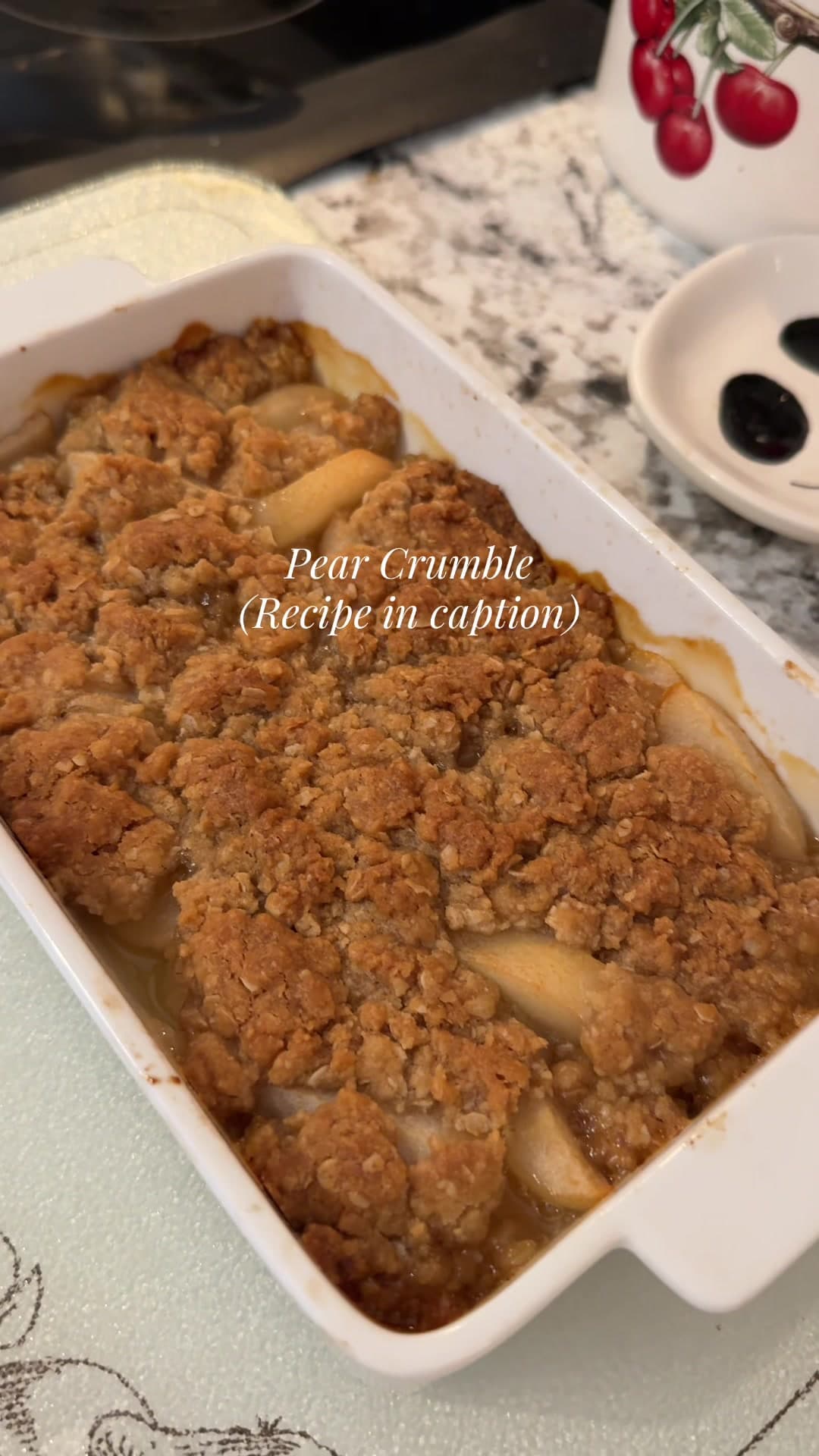 Crumble de peras fácil