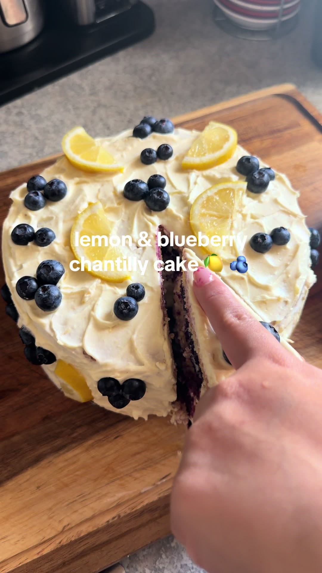 Blueberry Lemon Chantilly Cake