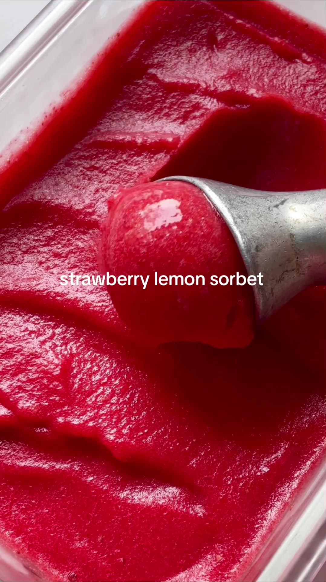 Strawberry Lemon Sorbet