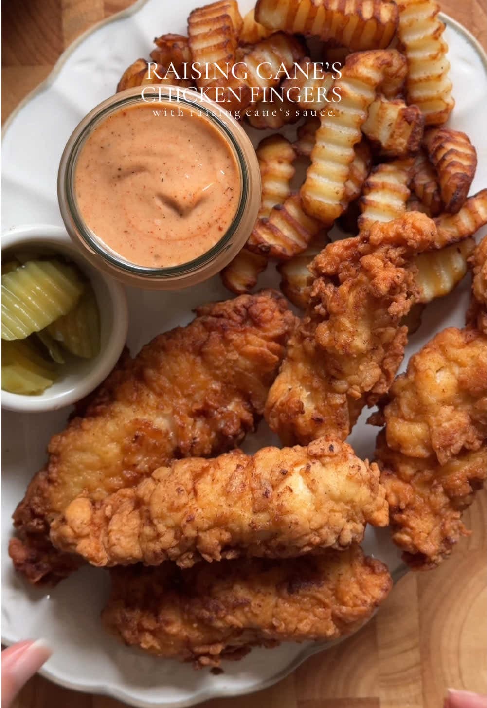 Raising Cane’s-Style Chicken Fingers met Cane’s Sauce