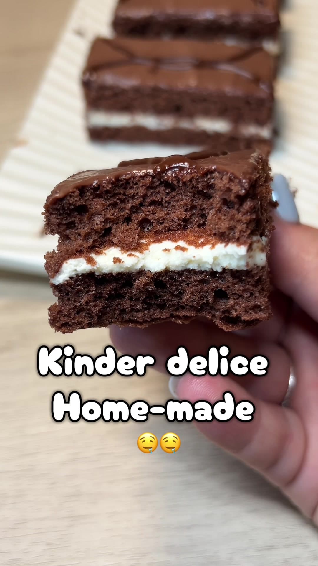 Homemade Kinder Delice Cake