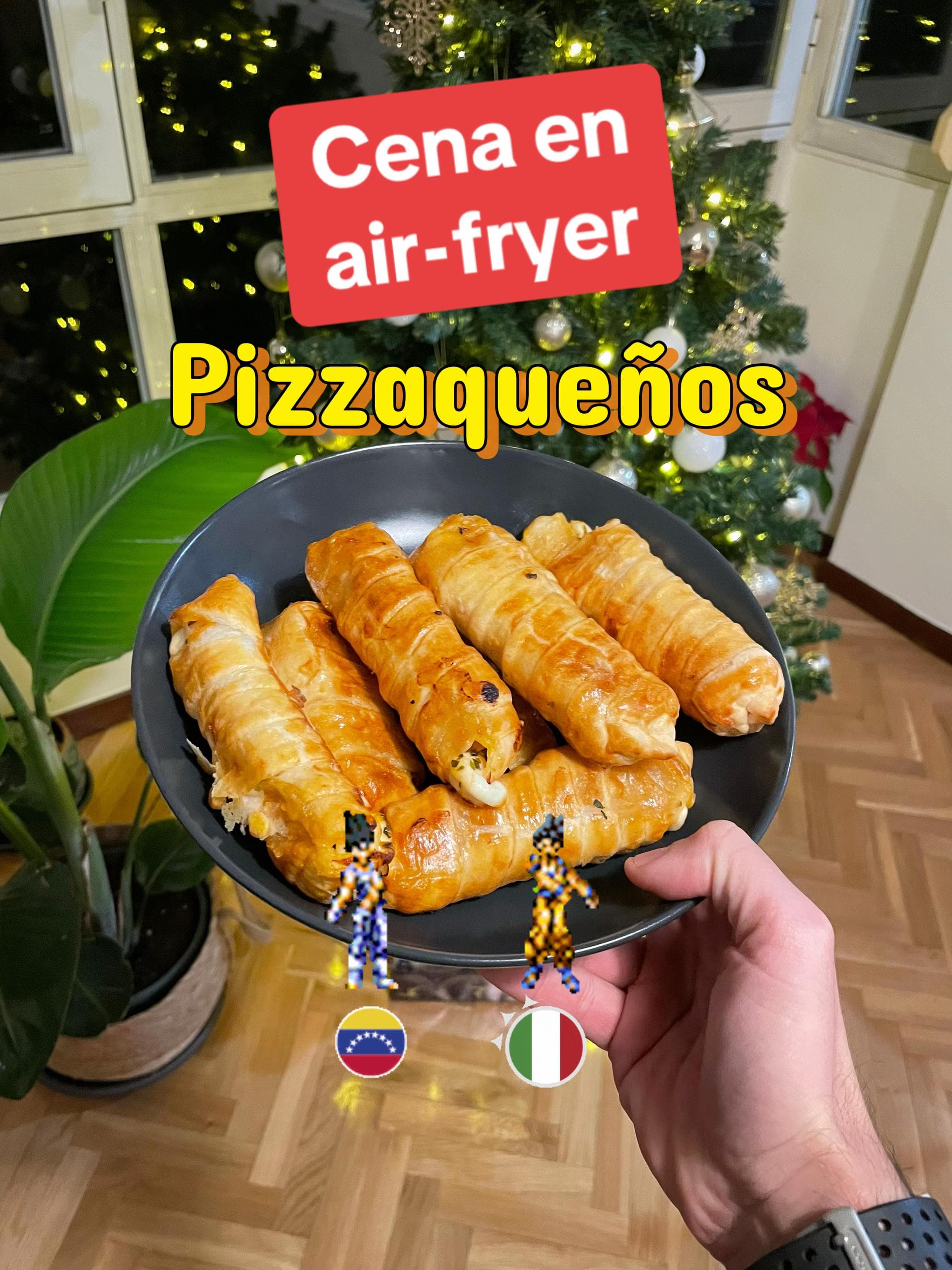 Pizzaqueños de pavo en freidora de aire