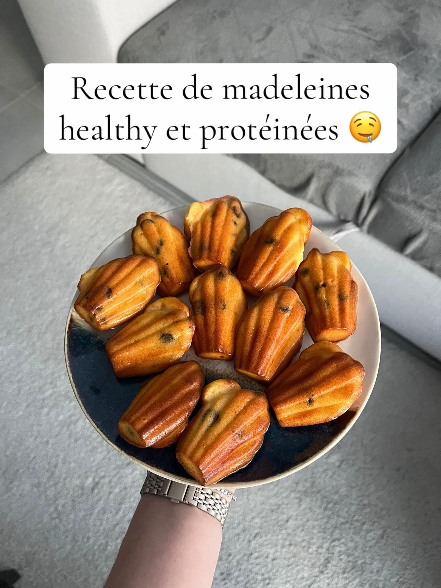 Protein Blueberry Madeleines