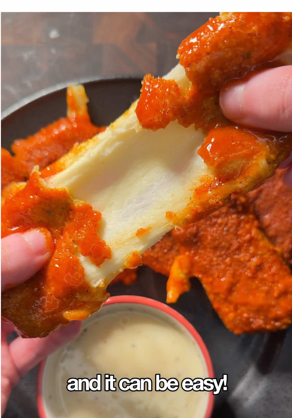 Air Fryer Nashville Hot Mozzarella Sticks