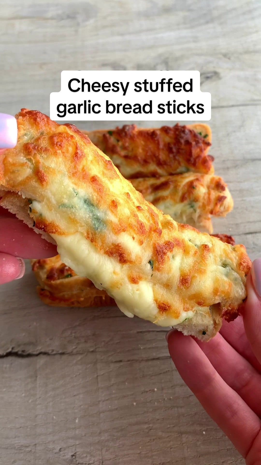 Cheesy Stuffed Garlic Bread Sticks