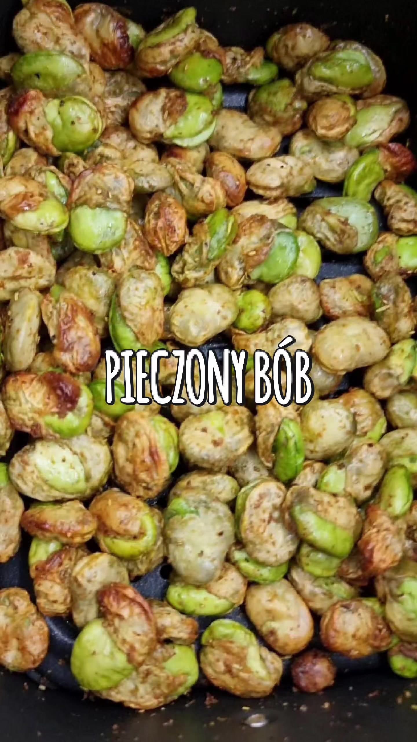 Pieczony bób w air fryerze