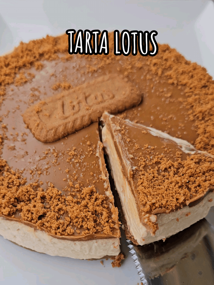 Tarta Lotus sin horno