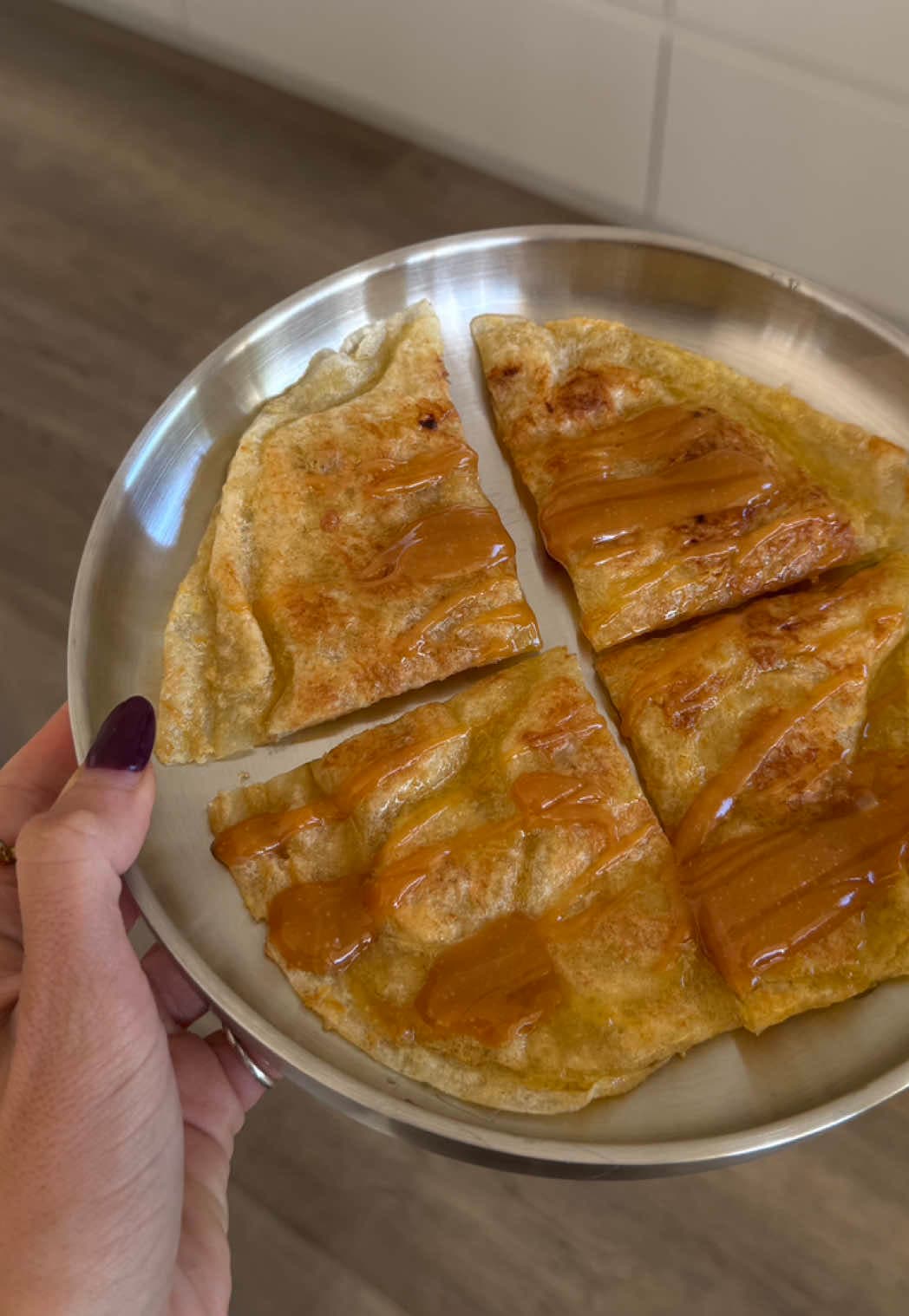 3 Ingredient Rice Paper Banana Pancake