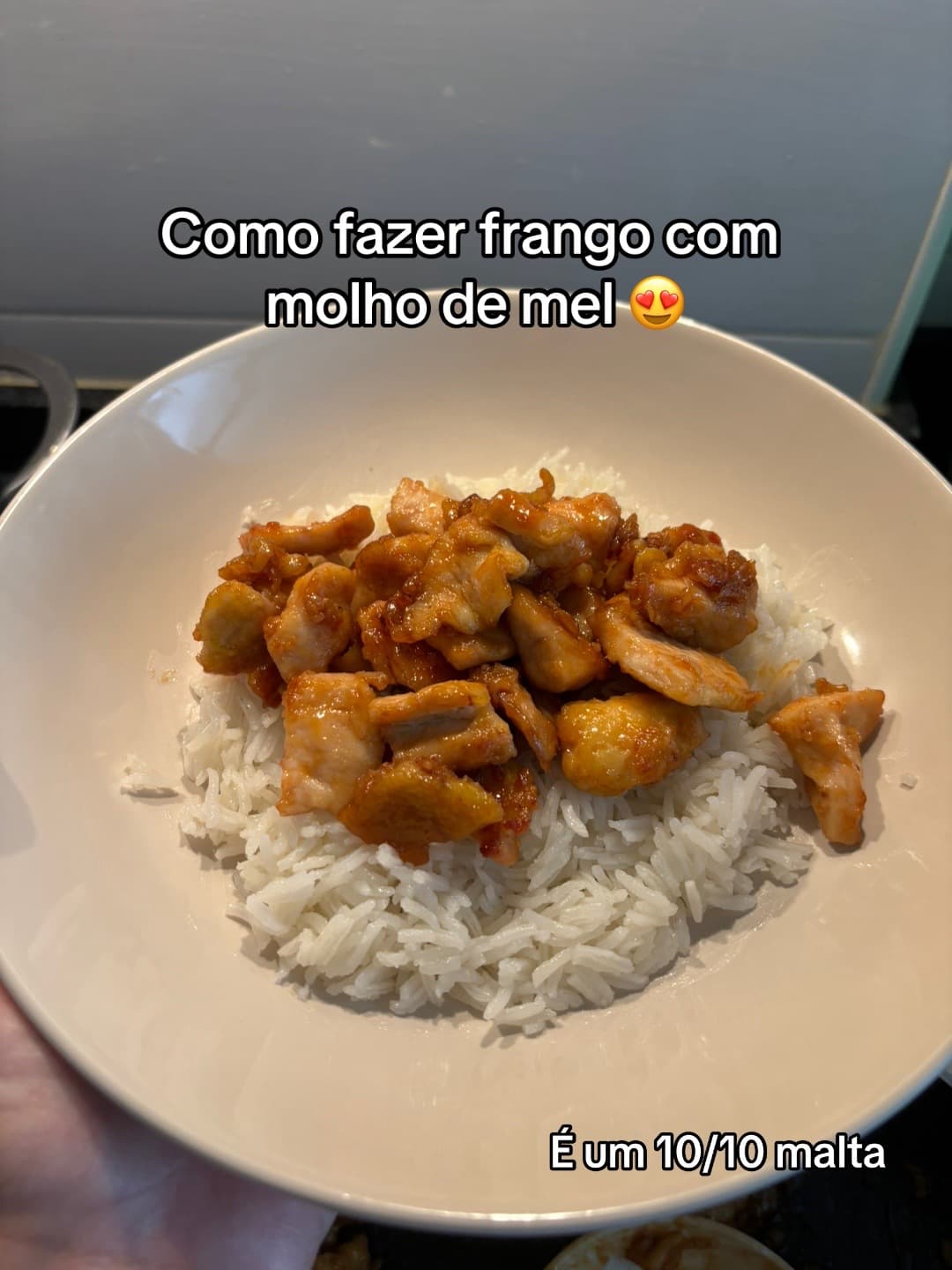 Bife de frango com molho de mel