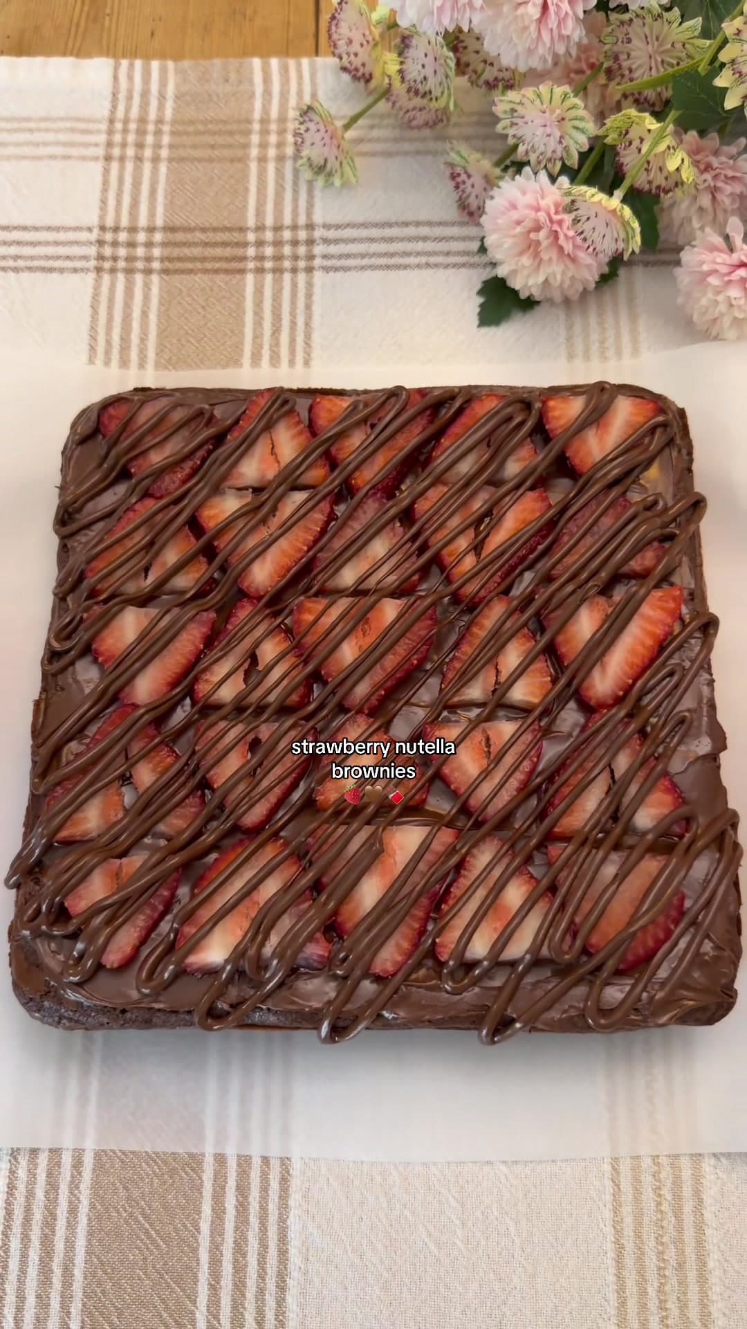 Strawberry Nutella Brownies