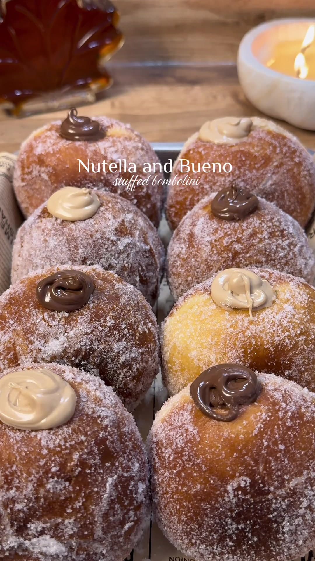Nutella and Kinder Bueno Bomboloni