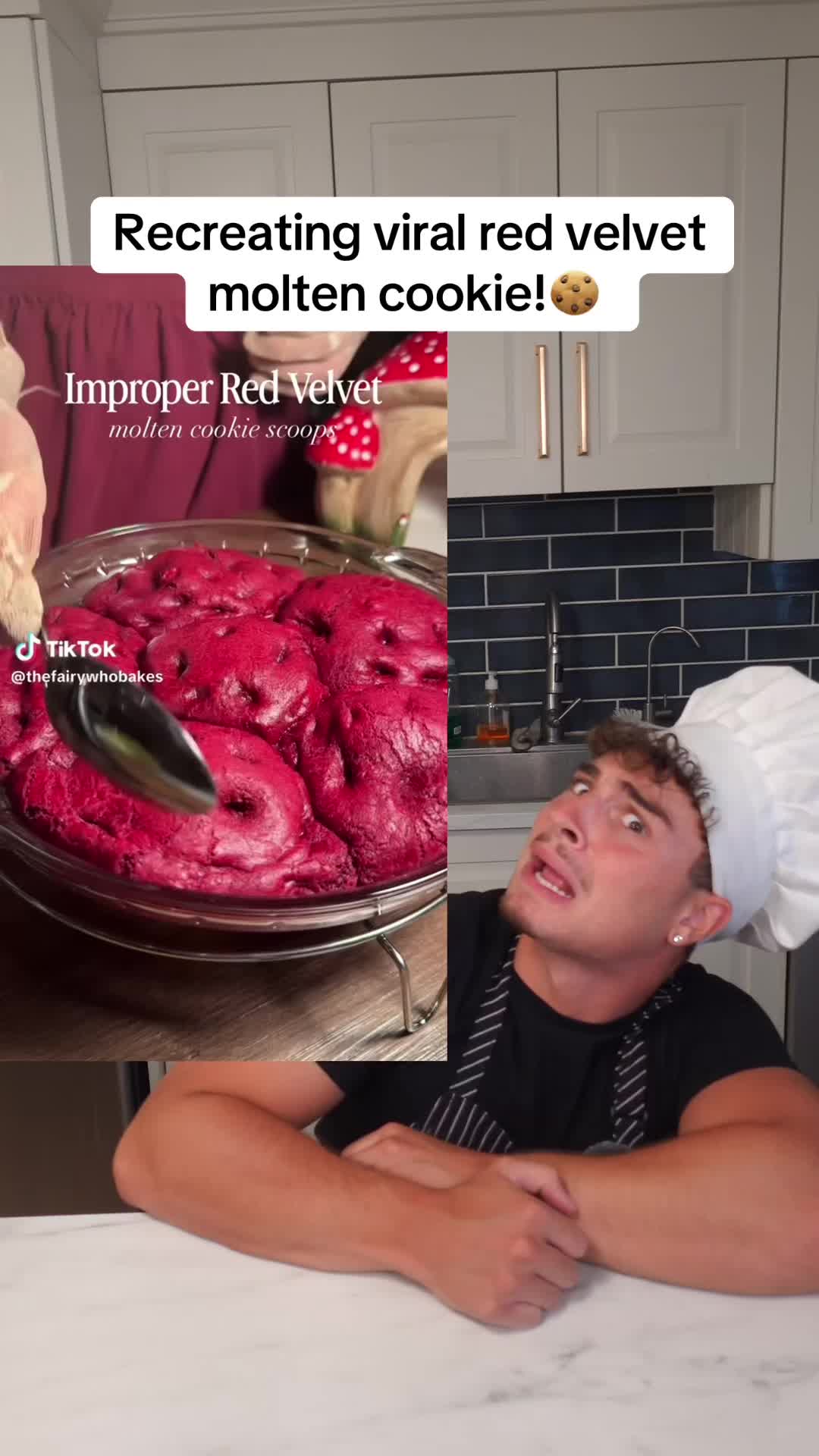 Viral Red Velvet Molten Cookie Scoops