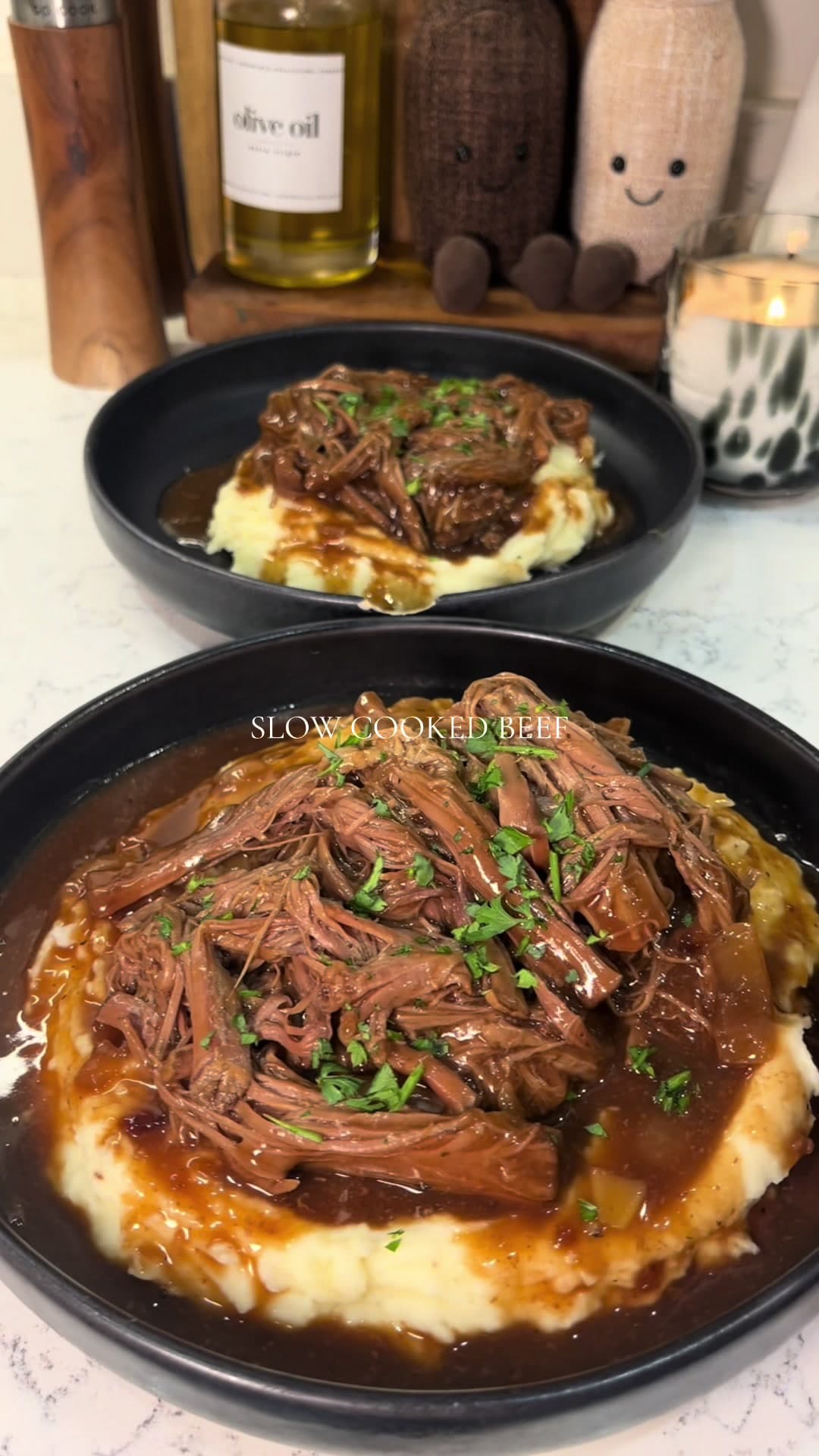 Slow Cooked Beef & Creamy Mash