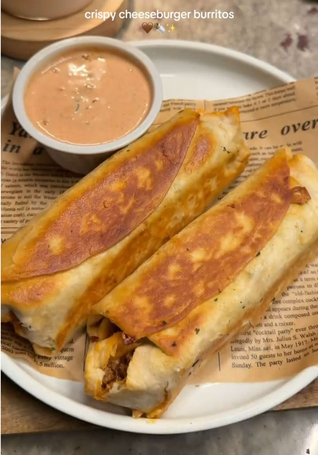 Jumbo Cheesy Cheeseburger Burritos