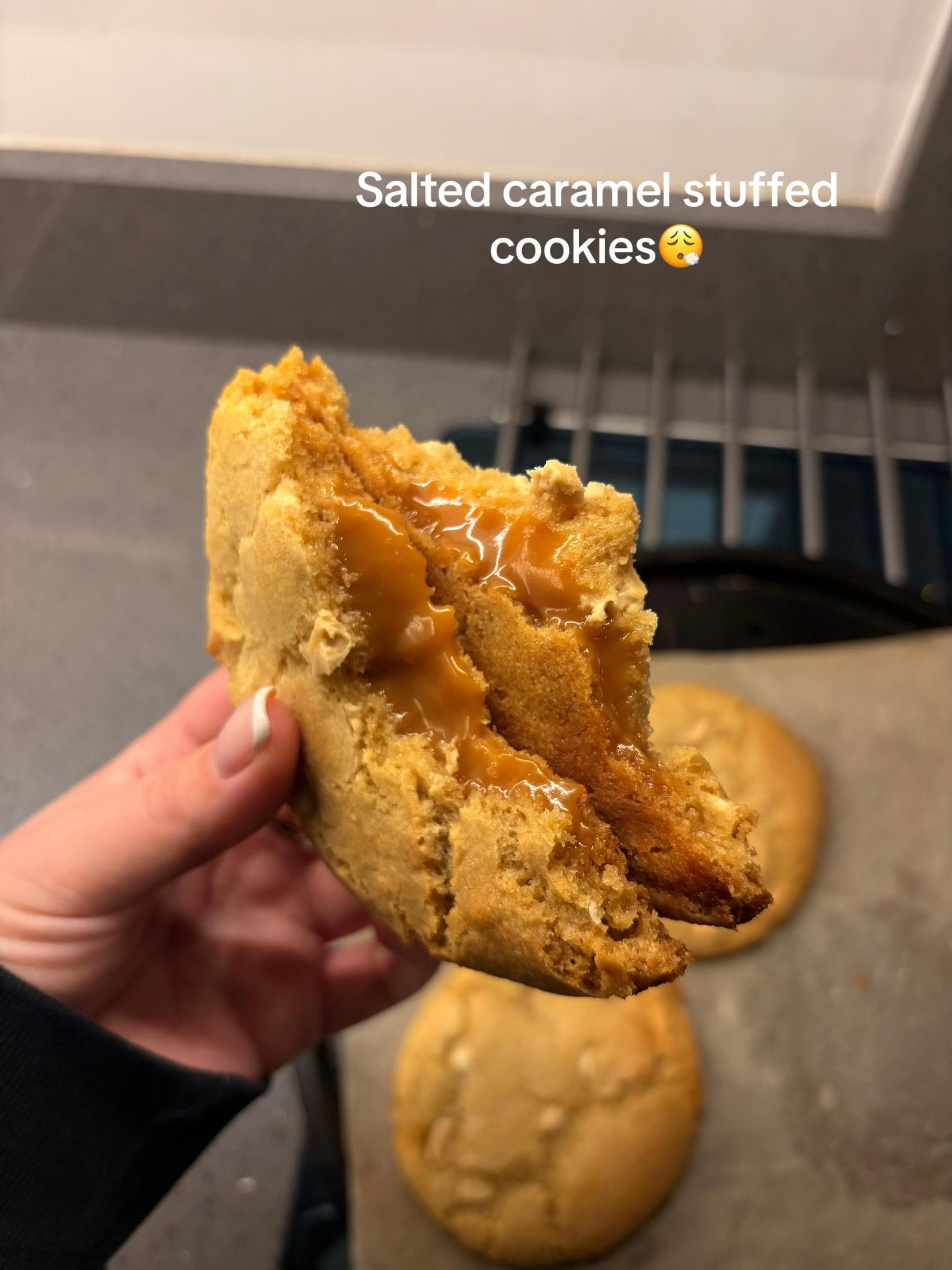Salted Caramel Stuffed Cookies