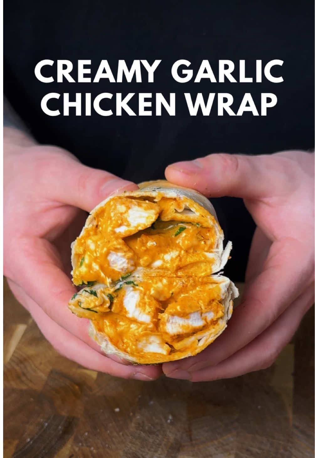 Romige Knoflookkip Wrap