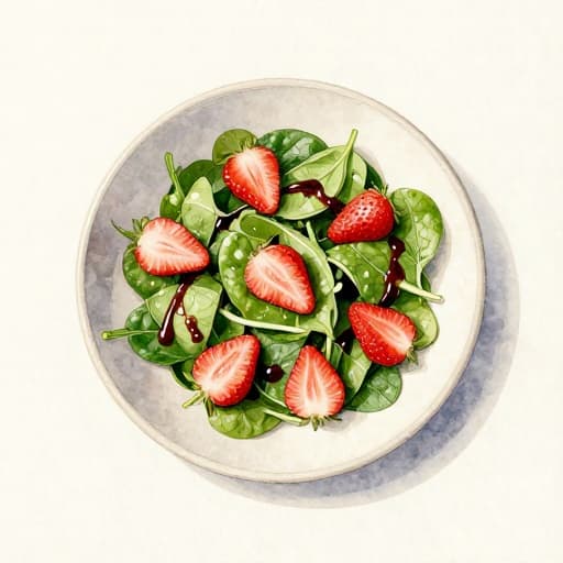 Strawberry Spinach Salad with Balsamic Dressing