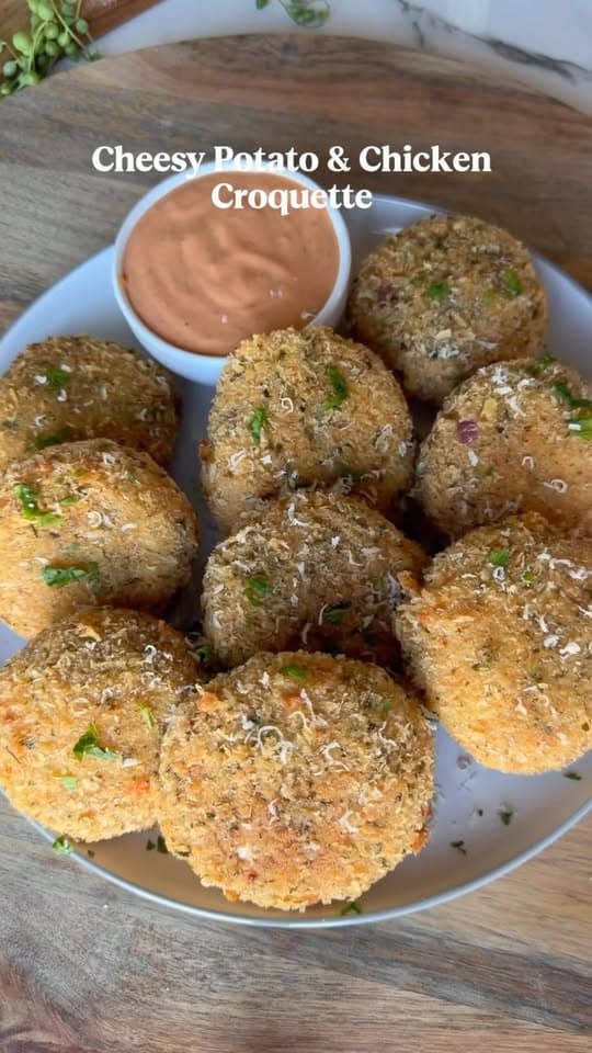 Cheesy Chicken & Potato Croquettes