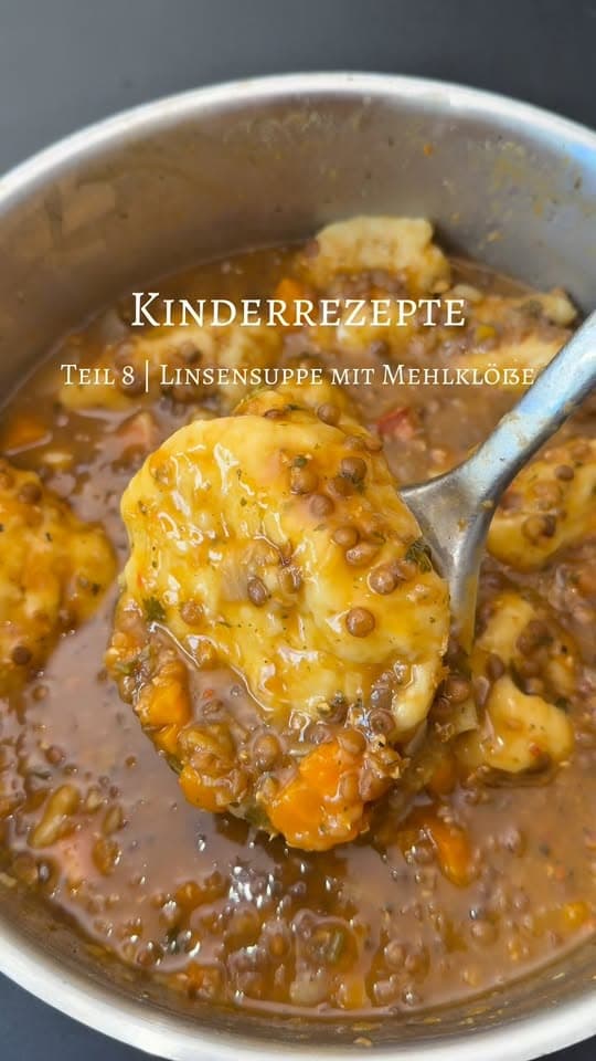 Linseneintopf mit Mehlklößchen