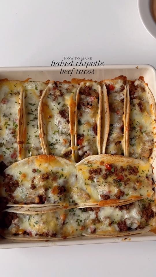 Baked Chipotle Beef Tacos