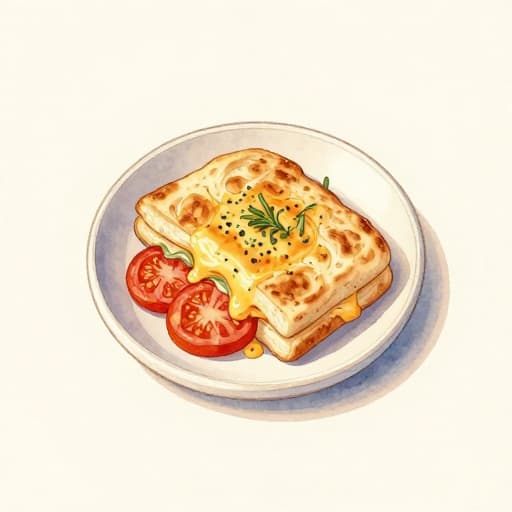 American Garlic Cheese Tomato Panini