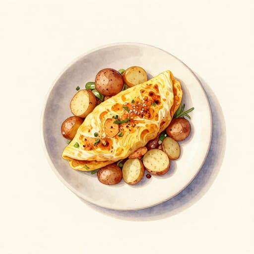 Barbecue Potato Omelette
