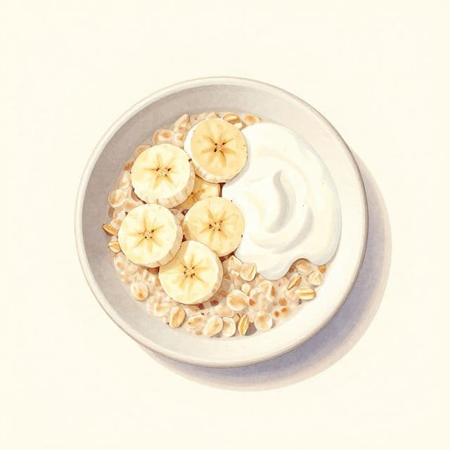 Oatmeal with Banana and Yogurt