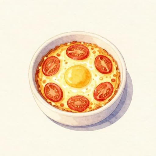 Cheesy Tomato Egg Bake