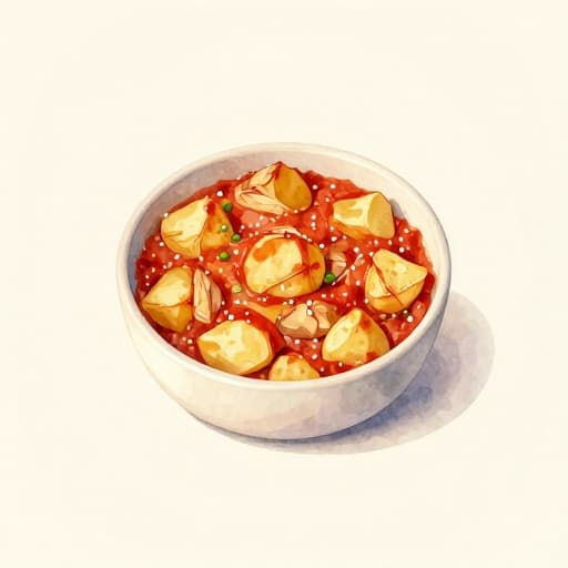 Chicken Potato Gratin with Tomato Sauce