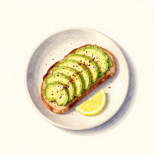 Classic Avocado Toast with Lemon, Chili Flakes and Optional Feta