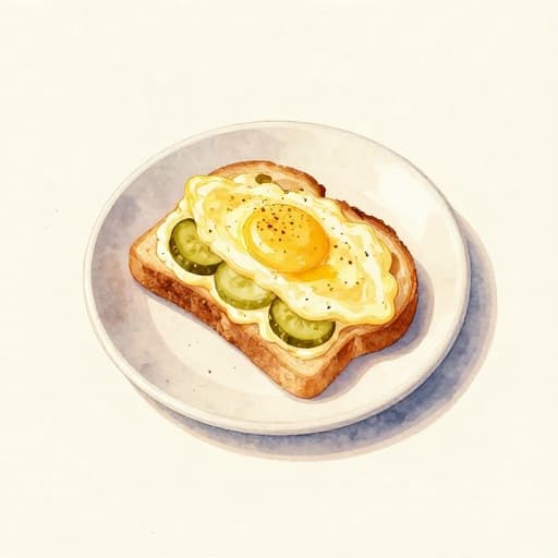 Classic Egg Toast with Pickles