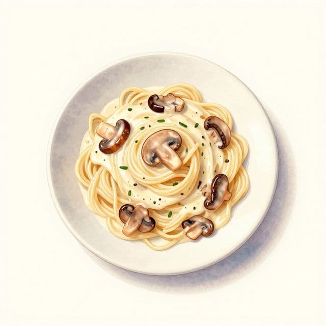 Creamy Garlic Mushroom Pasta