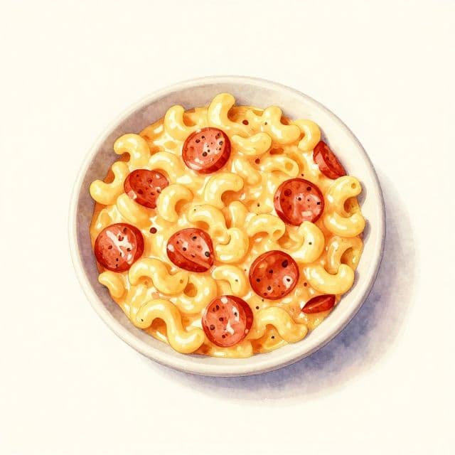 Creamy Pepperoni Mac and Cheese