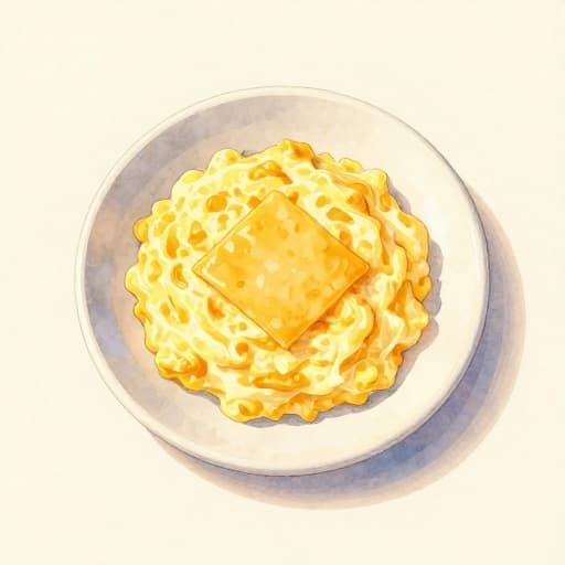 Creamy Scrambled Eggs with American Cheese