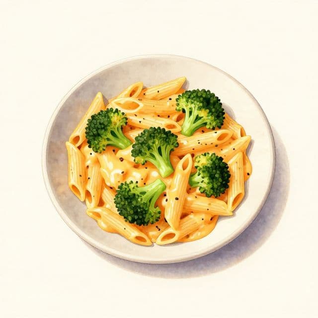Creamy Velveeta Cheesy Penne with Broccoli