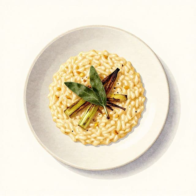 FIRST CHEF DIFFICULTY RECIPE | Ember-Kissed Saffron Risotto with Charred Leek and Crispy Sage