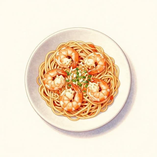 Garlic Butter Shrimp Noodles