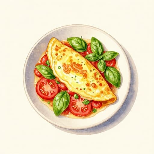 Italian-Style Tomato and Basil Omelette