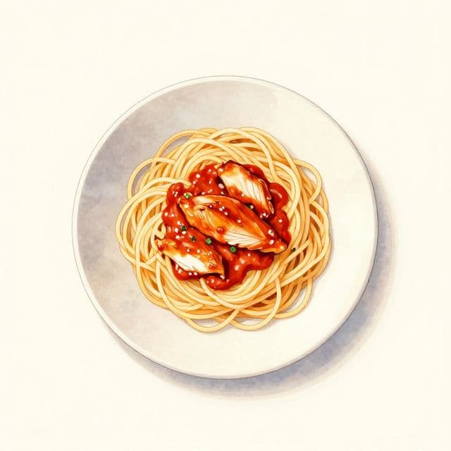 Italian Whole Grain Pasta with Chicken and Tomato Sauce