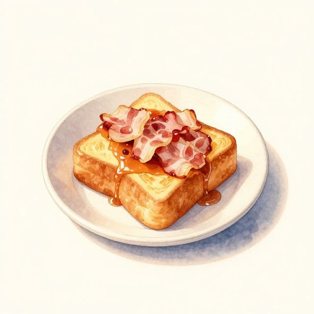 Japanese-Style Milk Bread French Toast with Bacon