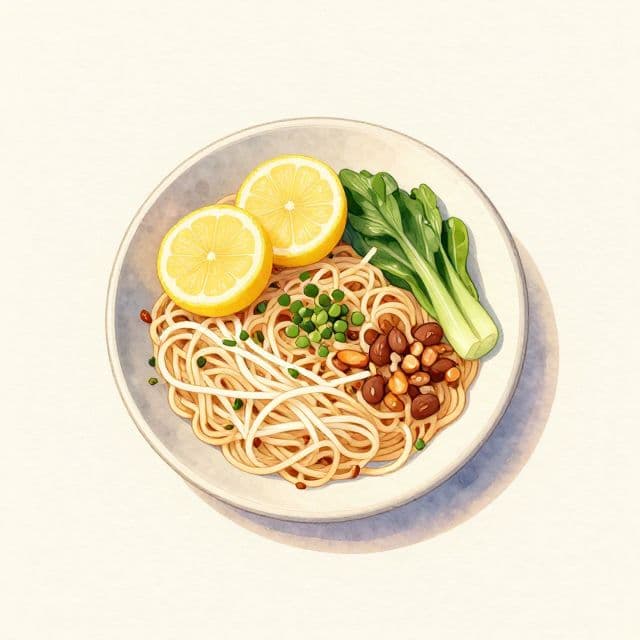 Lemon Bean Sprout Noodle Bowl