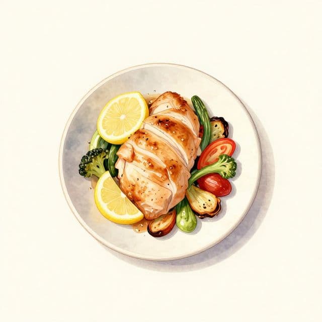 Lemon-Garlic Chicken with Roasted Vegetables