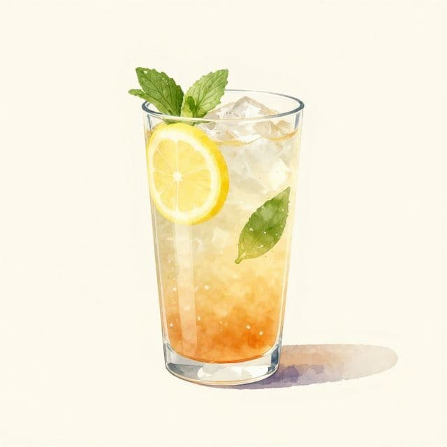 Lemon-Honey Mint Fizz Royale
