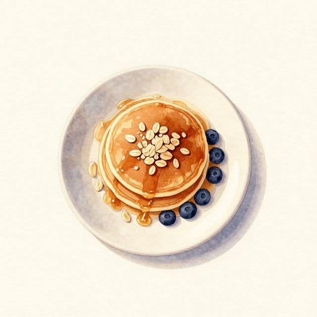 Maple Protein Oat Pancakes