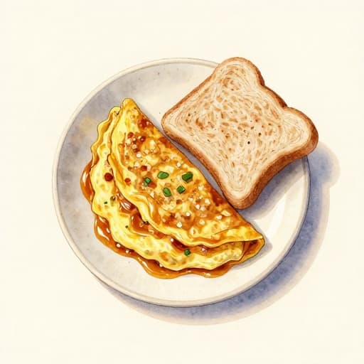 Masala Omelette with Whole Wheat Toast