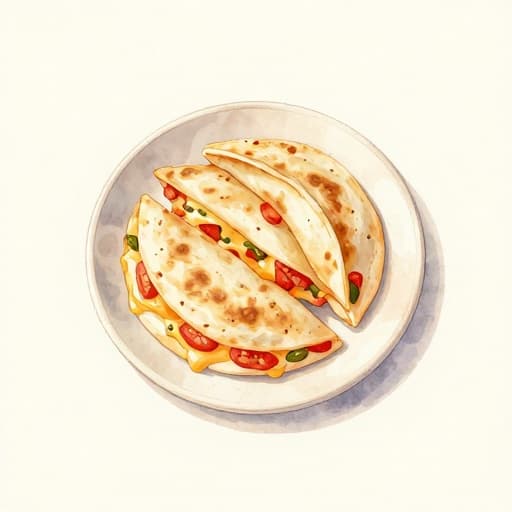Mexican Cheese and Tomato Quesadilla