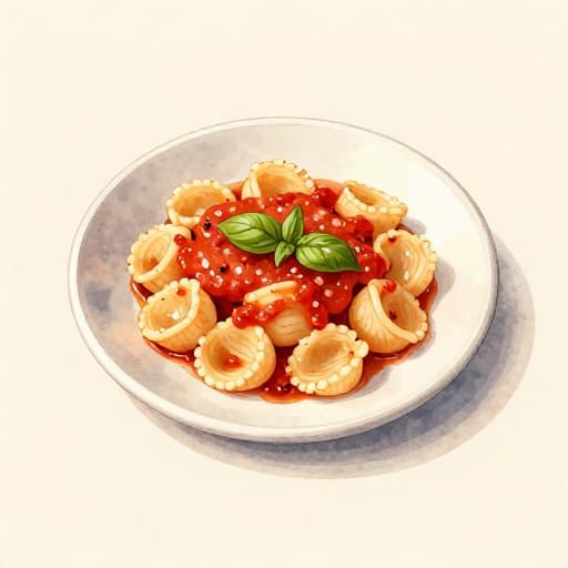 Orecchiette with Fresh Basil Tomato Sauce
