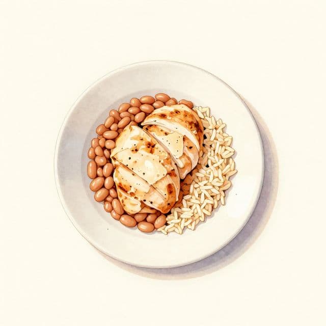 Parmesan Chicken with Cannellini Beans and Rice