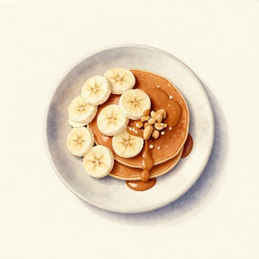 Peanut Butter Banana Oat Pancakes